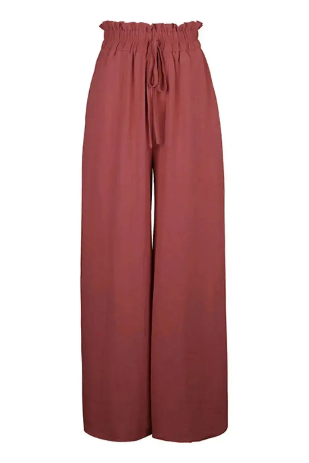 Perfee Frill Tied Wide Leg Pants - DaisyDrop 