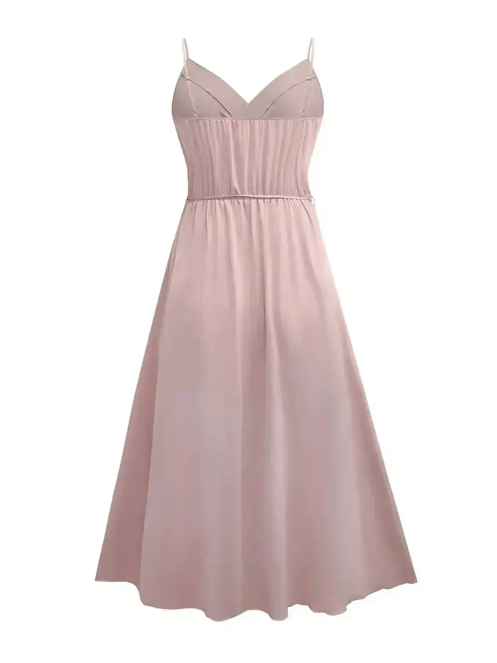 Honey Tied Surplice Sleeveless Midi Cami Dress - DaisyDrop 