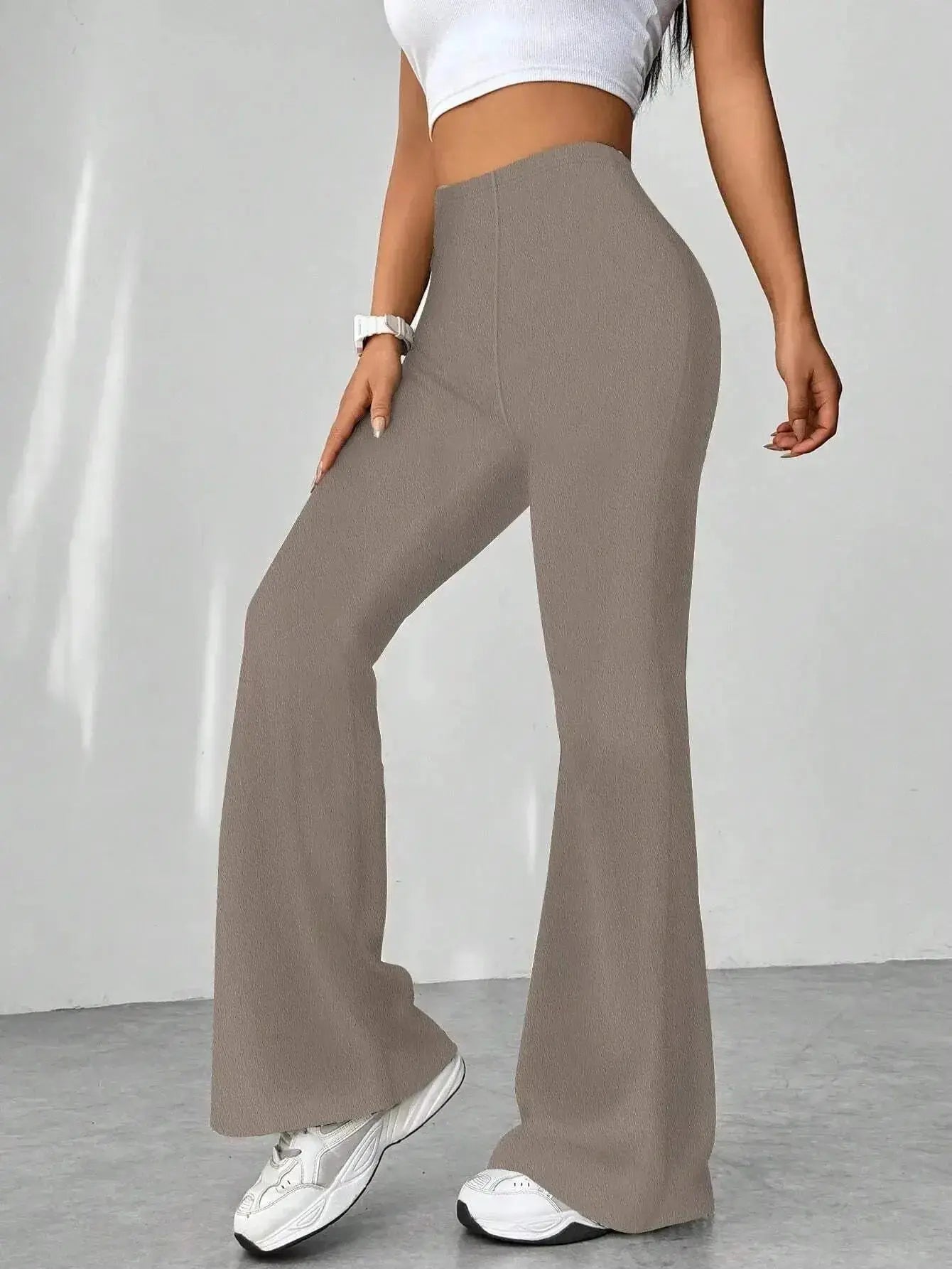 High Waisted Flare Pants - DaisyDrop 