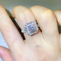 1 Carat Moissanite 925 Sterling Silver Ring - DaisyDrop 