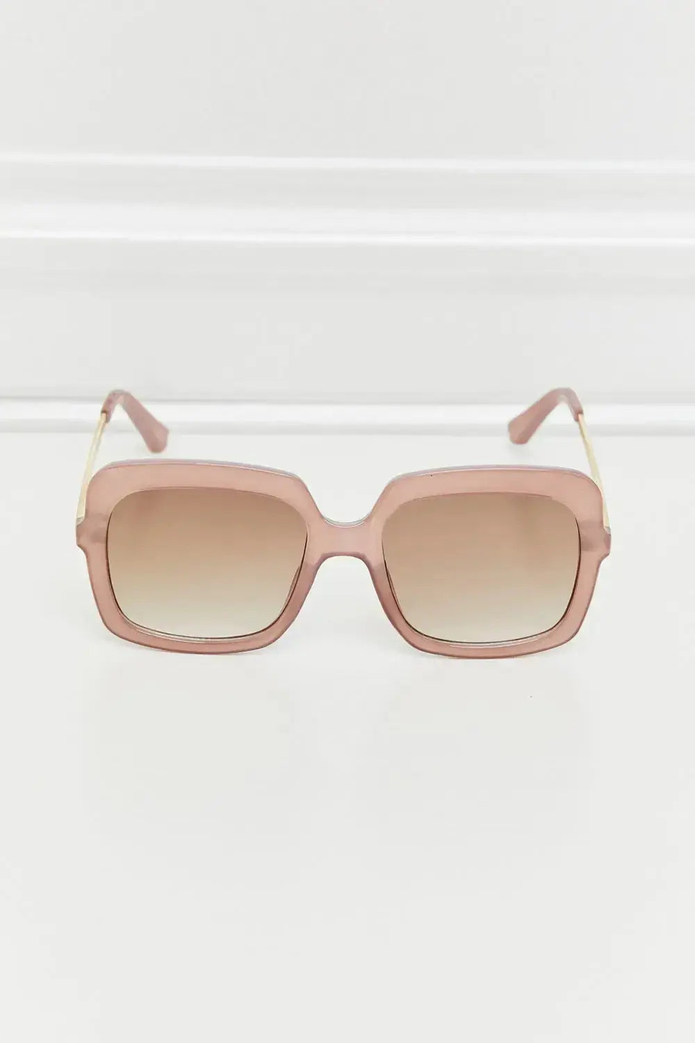 Square Metal-Plastic Hybrid Temple Sunglasses - DaisyDrop 