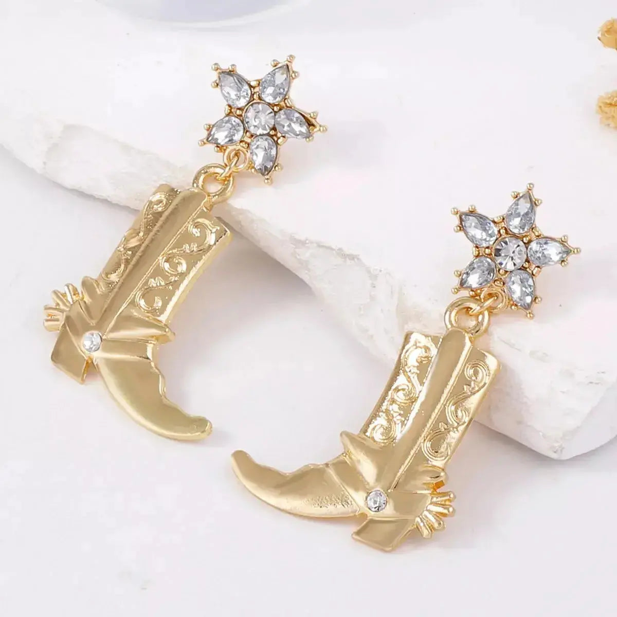 Western Style Boot Dangle Earrings - DaisyDrop 