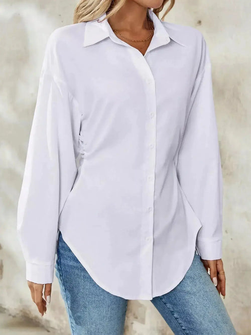 Button Up Long Sleeve Shirt - DaisyDrop 