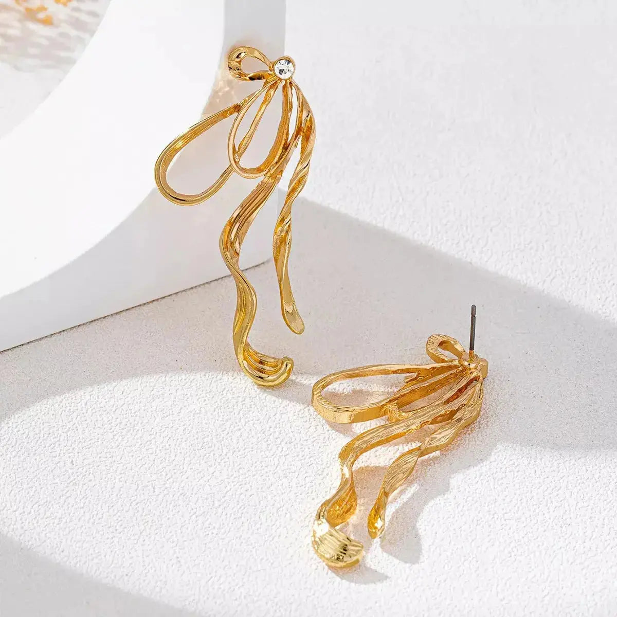 18K Gold-Plated Bow Earrings - DaisyDrop 