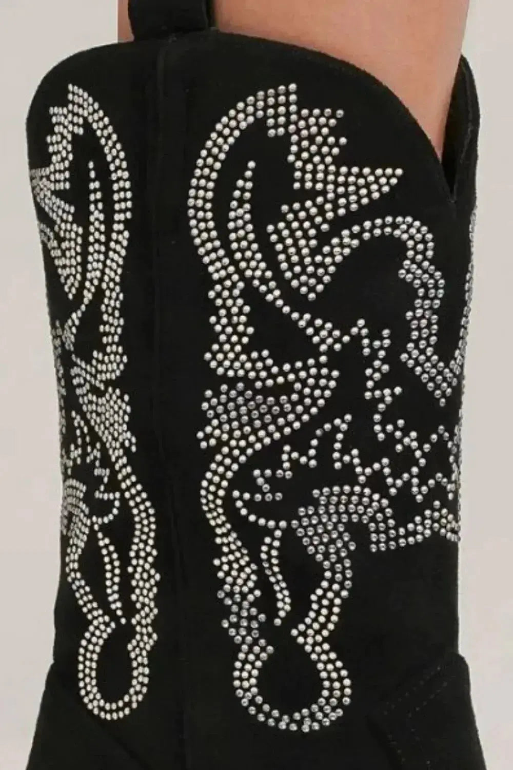 Beast Fashion Rhinestone Detail Point Toe Boots - DaisyDrop 