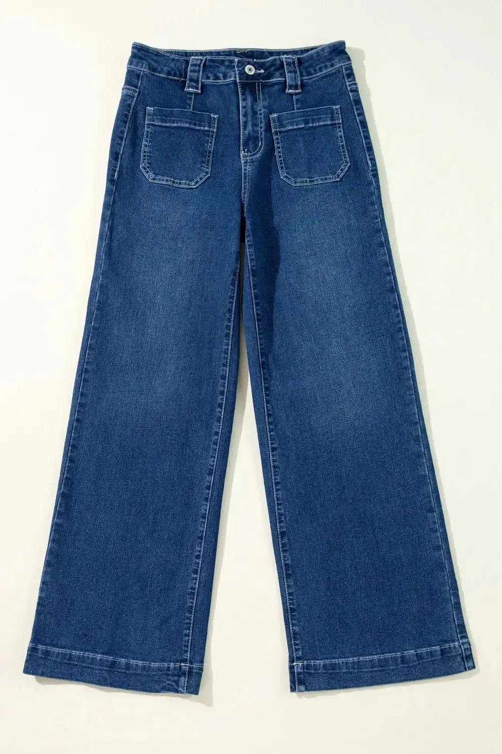 Wide Leg Pocketed High Waist Jeans - DaisyDrop 