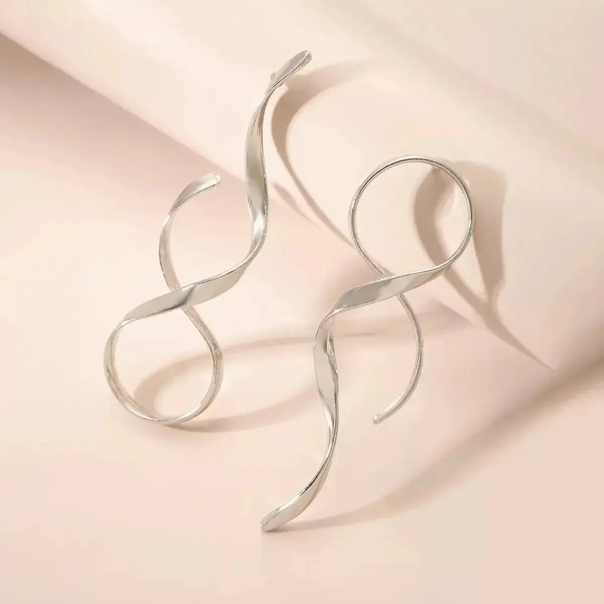 Alloy Spiral Drop Earrings - DaisyDrop 