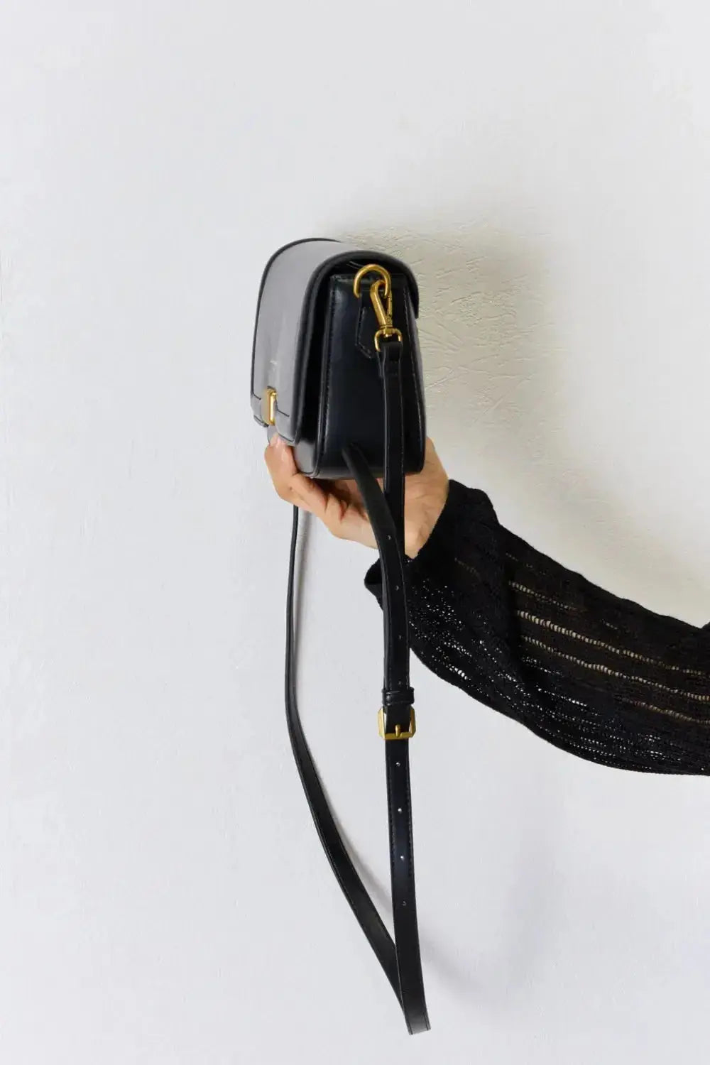 David Jones PU Leather Crossbody Bag - DaisyDrop 