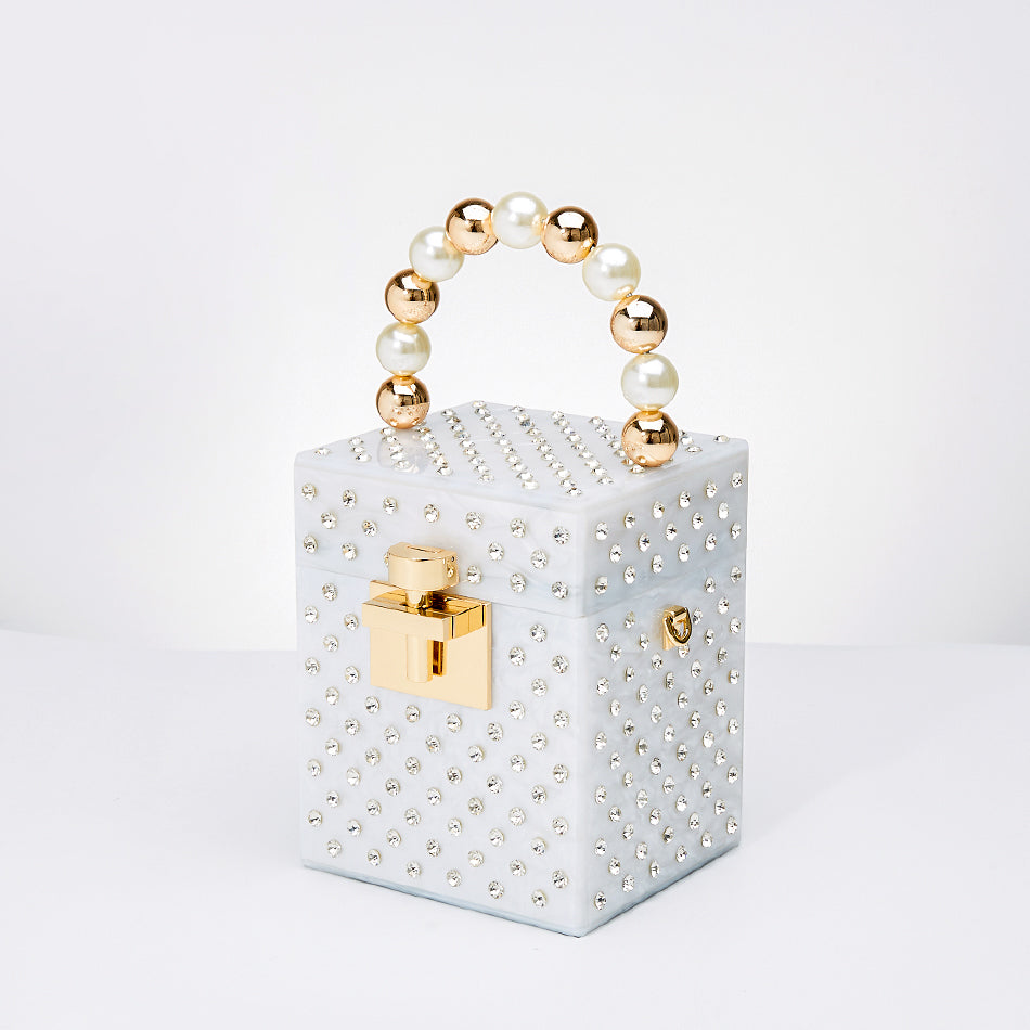 Acrylic Evening Crystal Box Clutch Bag