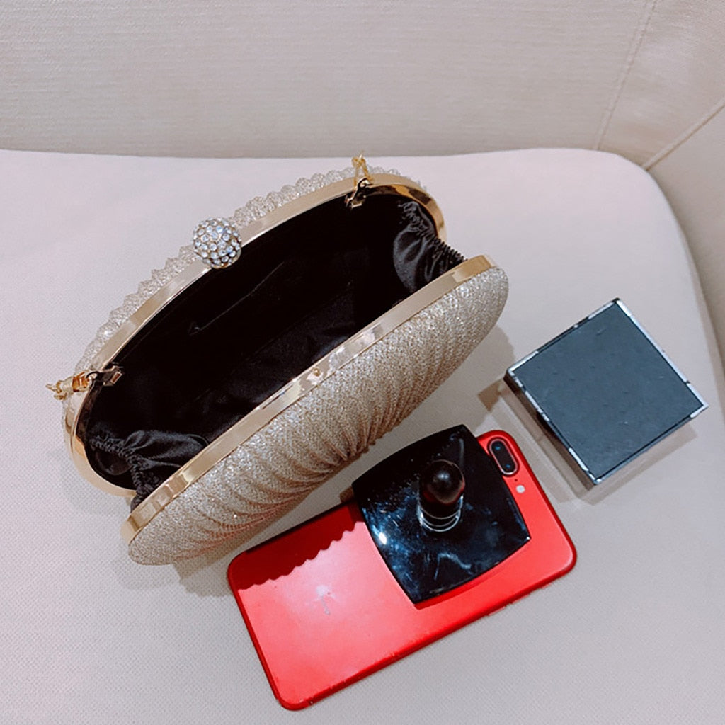 Women's Evening Shell Sparkly Clutch