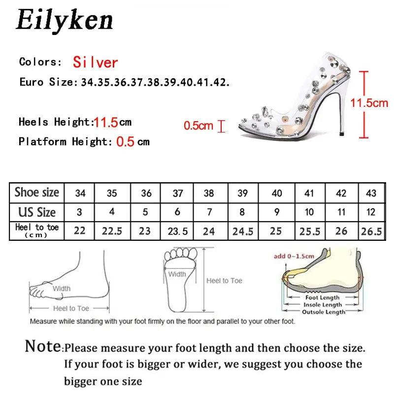 Design Rivet Crystal High Heel Pumps eprolo