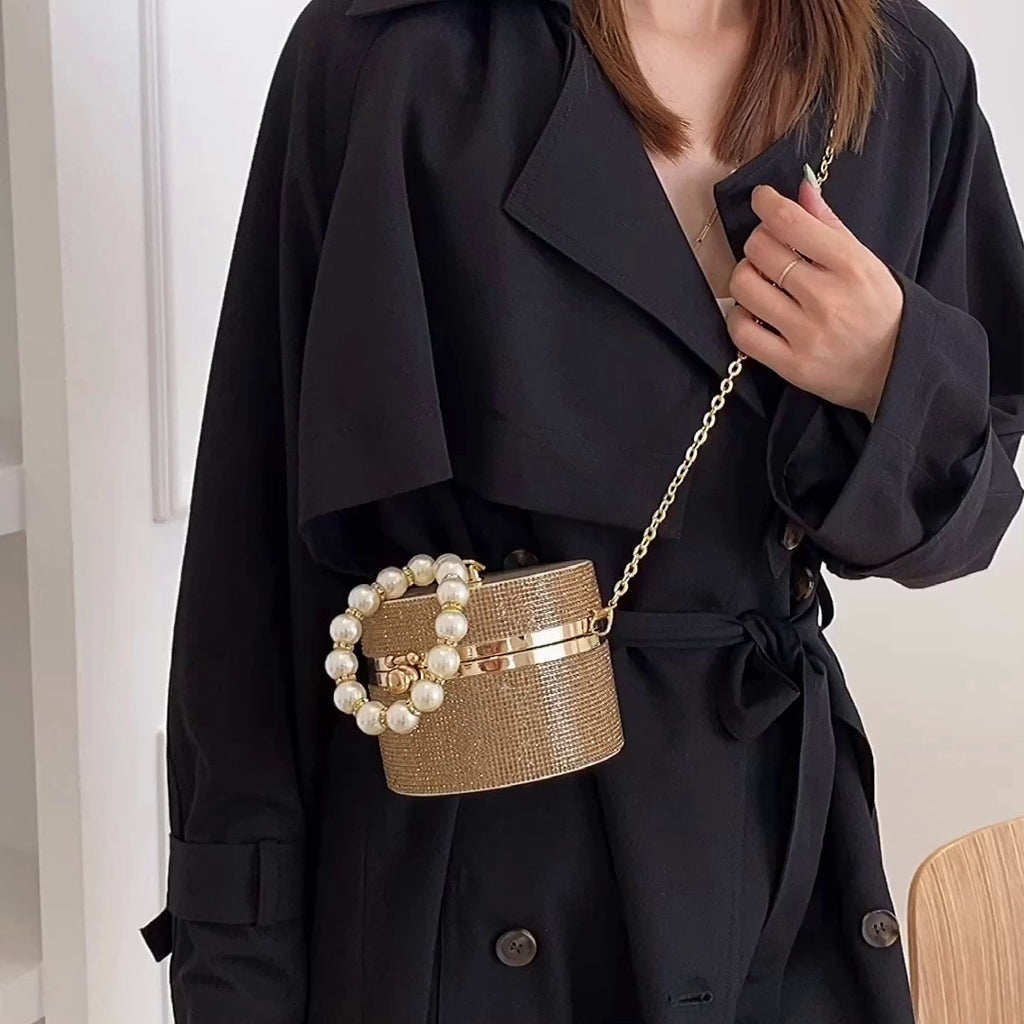 Diamond Acrylic Round Party Clutch Evening Bag