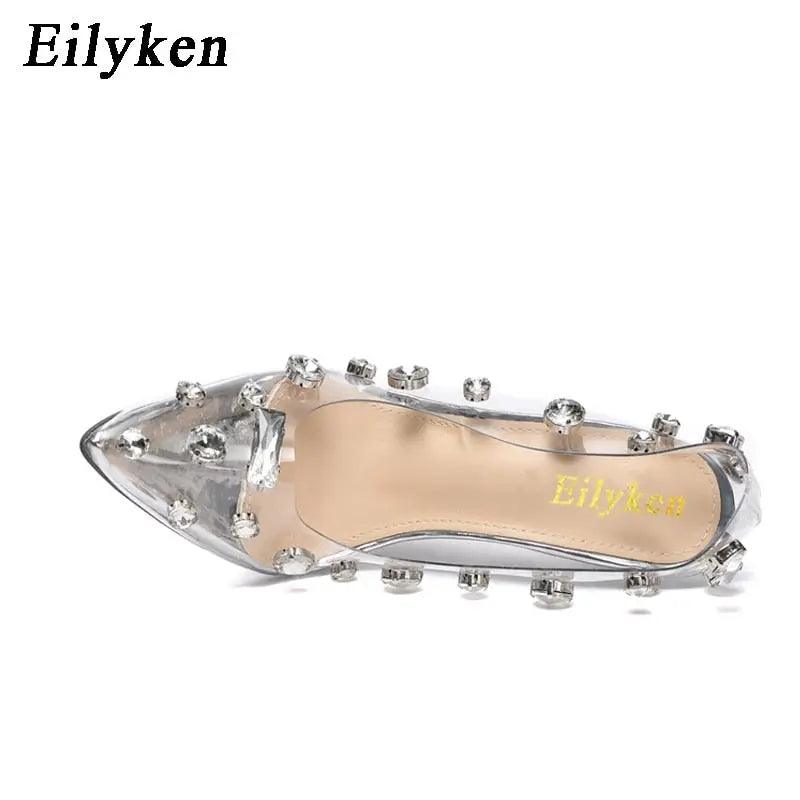 Design Rivet Crystal High Heel Pumps eprolo