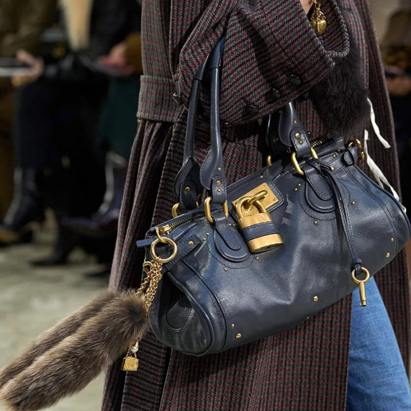Vintage Distressed Padlock Bag