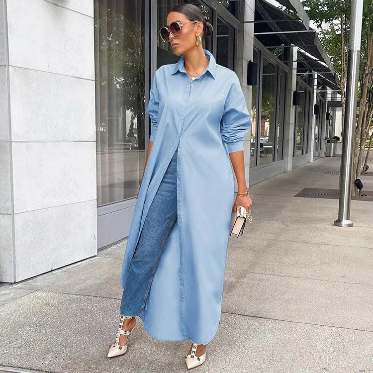 Women Casual Long Shirt Dresses eprolo