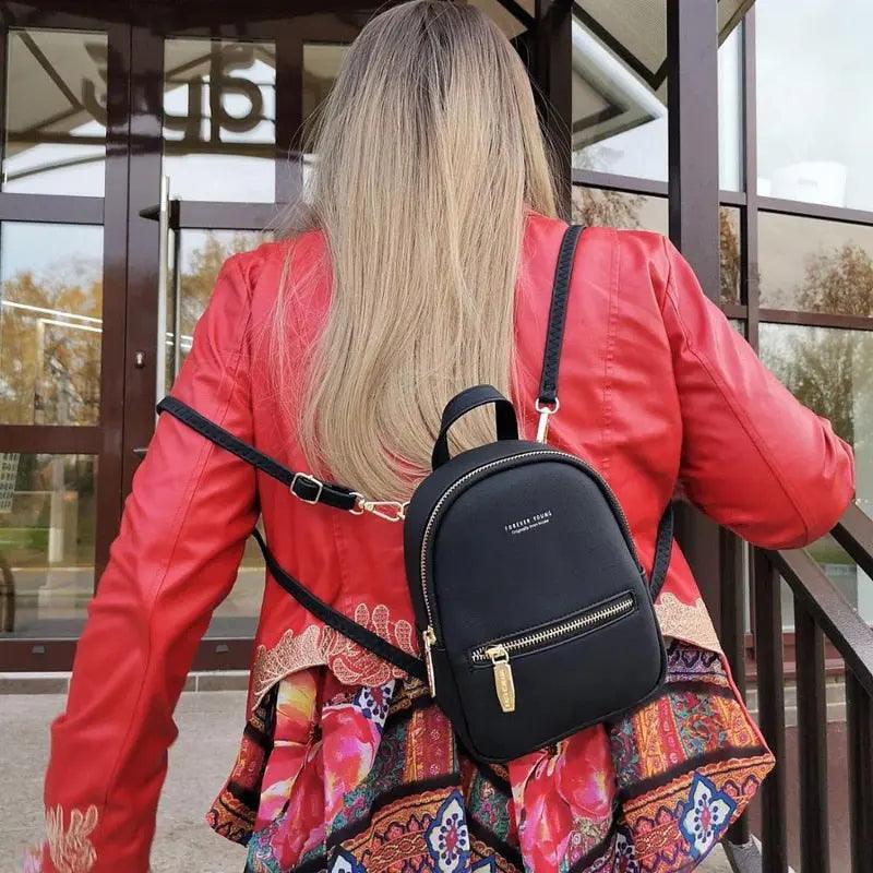 Forever Young Designer Women Backpack Mini Soft Touch Leather Backpack eprolo