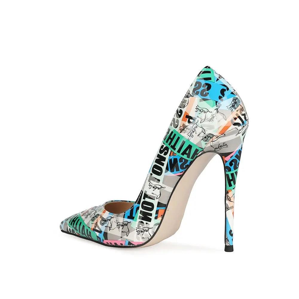 Fashion Sexy Women's White Painted High Heels eprolo
