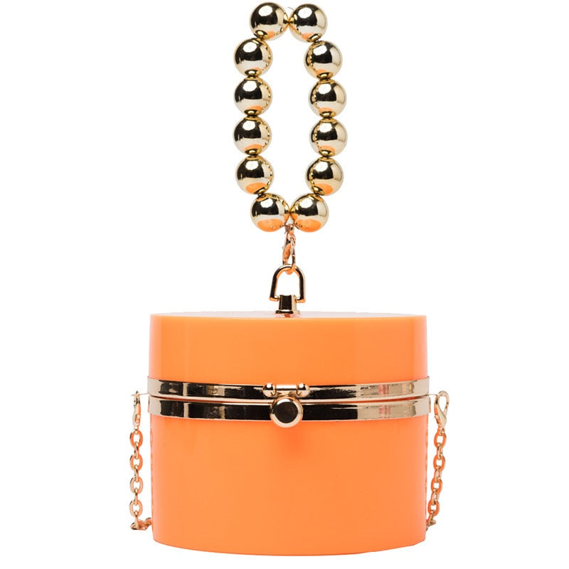 Diamond Acrylic Round Party Clutch Evening Bag