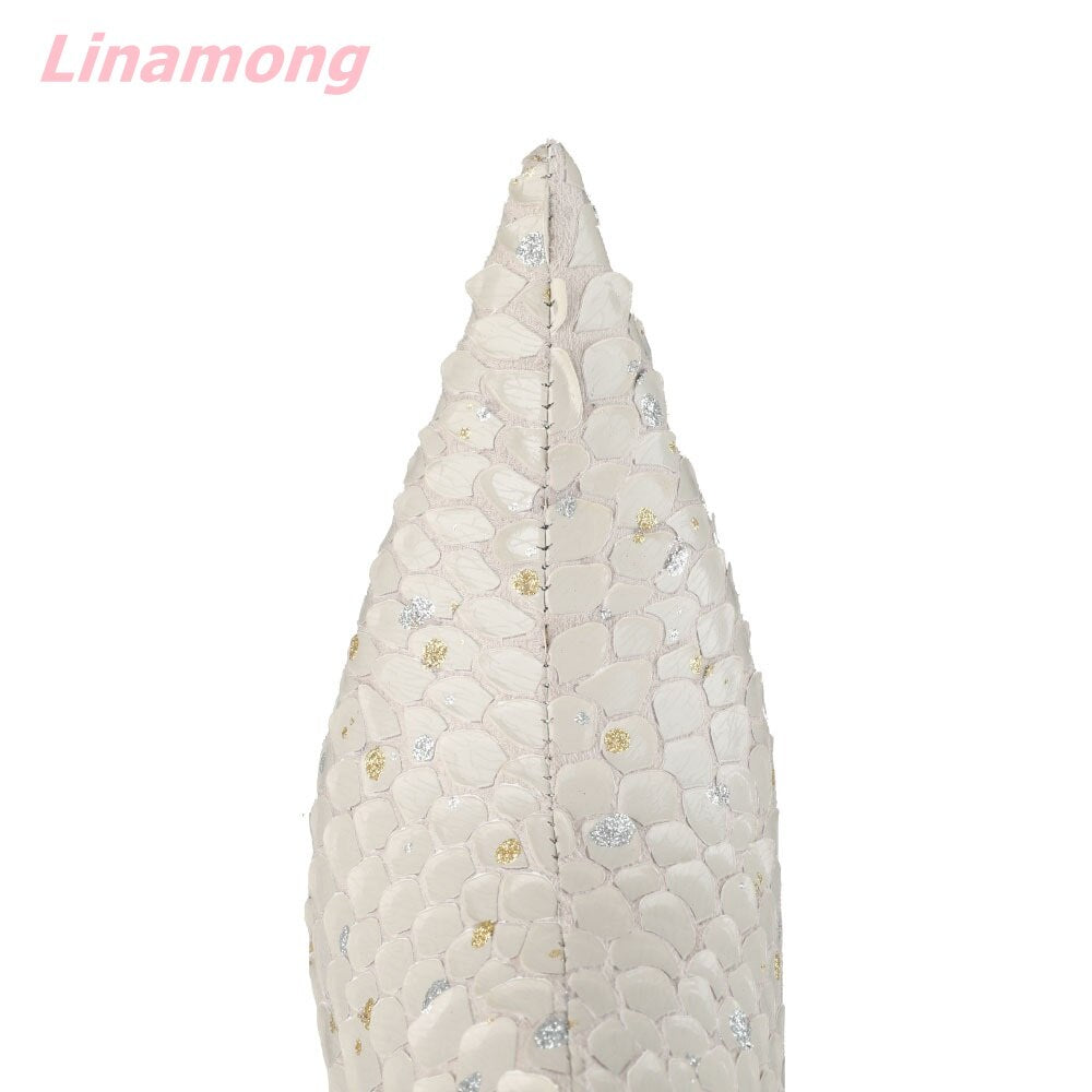 Autumn Brand Design Women Bling Boots Pointed Toe