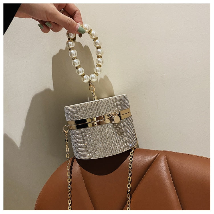 Diamond Acrylic Round Party Clutch Evening Bag