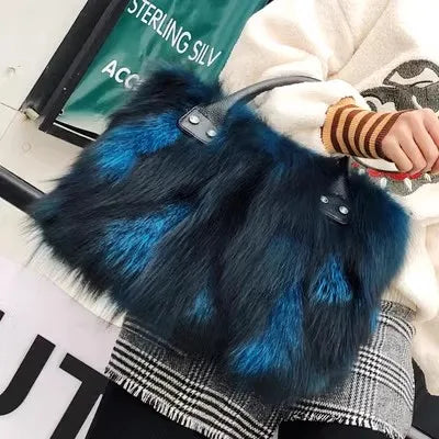 Luxury Real Fox Fur Women Handbags