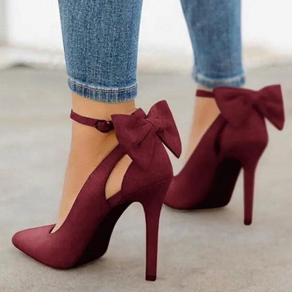 Women High Heels Brand Pumps Toe Buckle Strap Butterfly eprolo