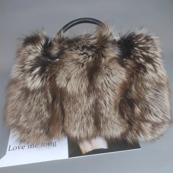 Luxury Real Fox Fur Women Handbags