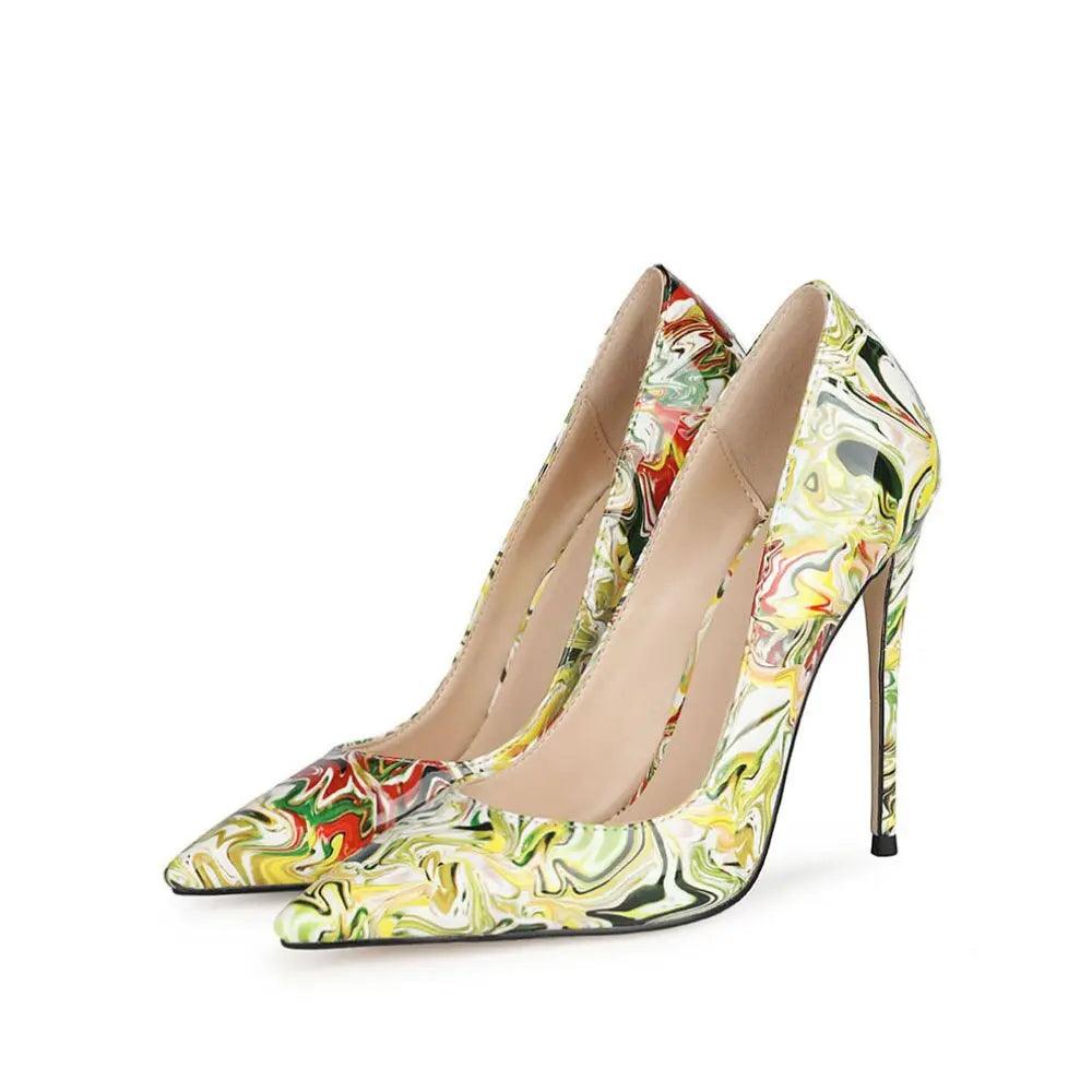 Fashion Sexy Women's White Painted High Heels eprolo