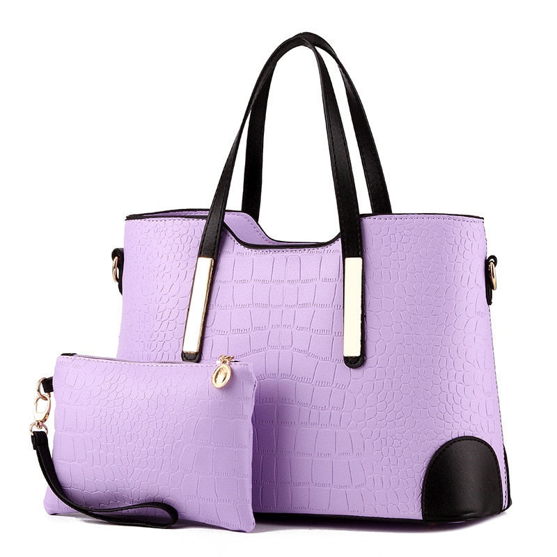 Crocodile Pattern Composite HandBag
