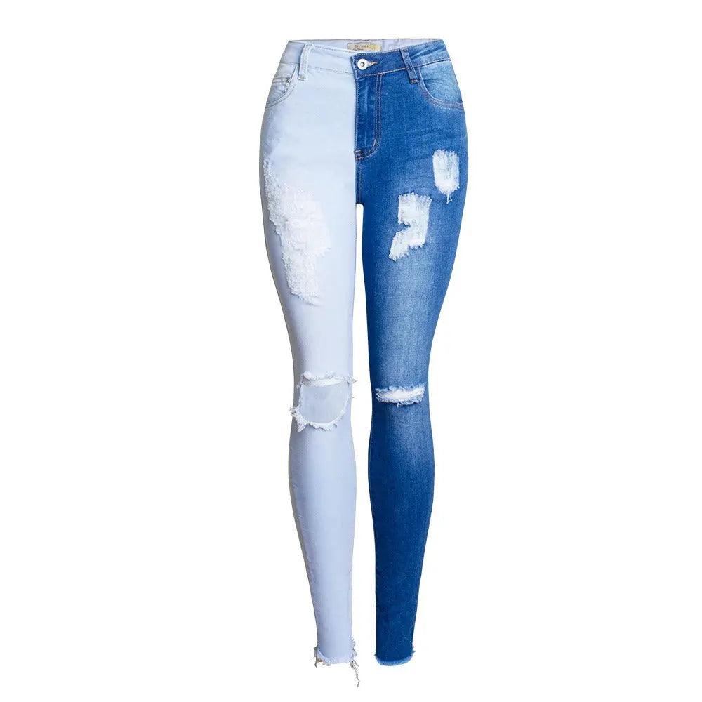 Stretchy Distressed Denim Pants eprolo