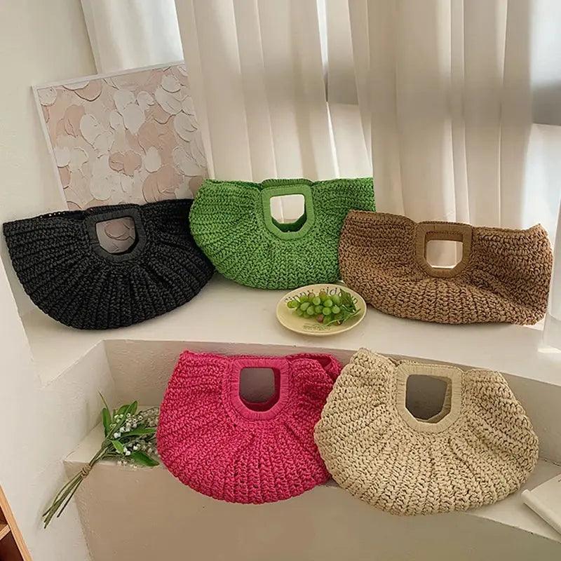 Woven bag for women large capacity grass woven bag summer niche vacation beach handbag eprolo