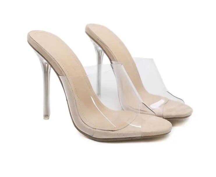 Women Slippers Comfortable Soft Sandals Sexy Women Shoes Party Crystal Transparent High Heel eprolo