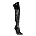 Mstacchi Back Zipper Women Over The Knee Boots Sexy Plaid Stripes Thin Heel Party Stiletto