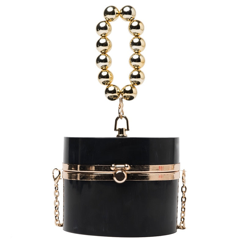 Diamond Acrylic Round Party Clutch Evening Bag
