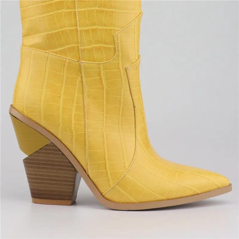 LUCY LEYTE New Stone grain Microfiber Leather women boots eprolo