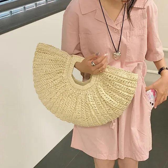 Woven bag for women large capacity grass woven bag summer niche vacation beach handbag eprolo