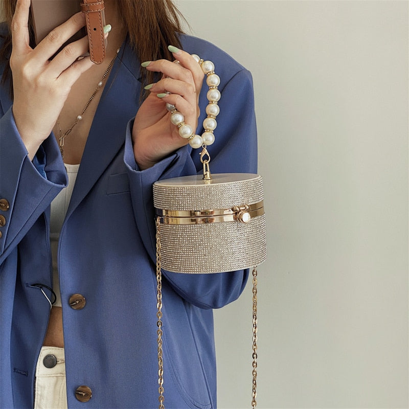 Diamond Acrylic Round Party Clutch Evening Bag