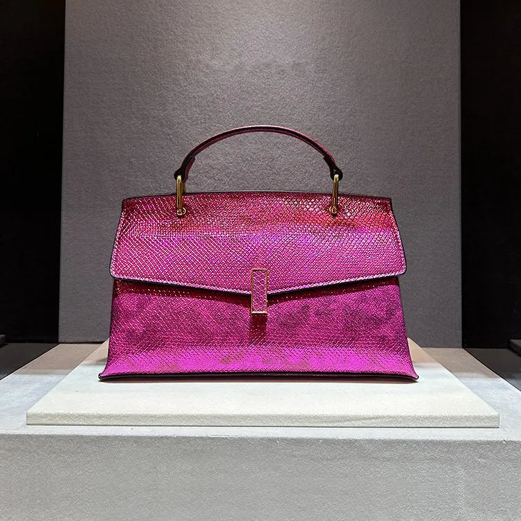 Snake Print Leather Luxury Fashion bag