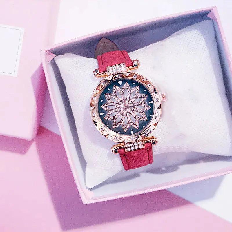 Luxury Rose Gold Women Starry Sky Diamond Watch eprolo