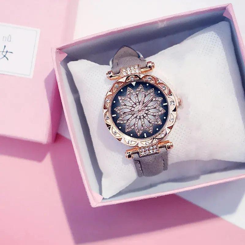 Luxury Rose Gold Women Starry Sky Diamond Watch eprolo