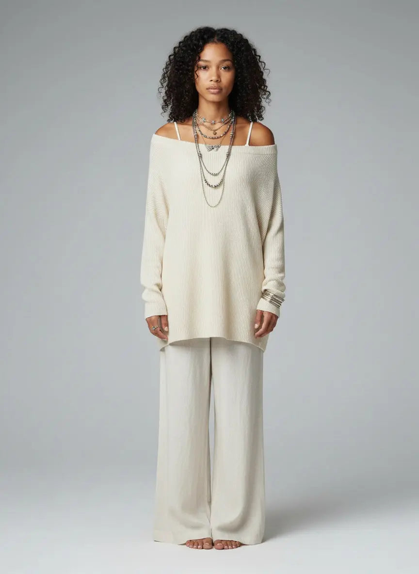 Full body view of the model wearing Slim Ribbed Mineral Wash Tank Top
