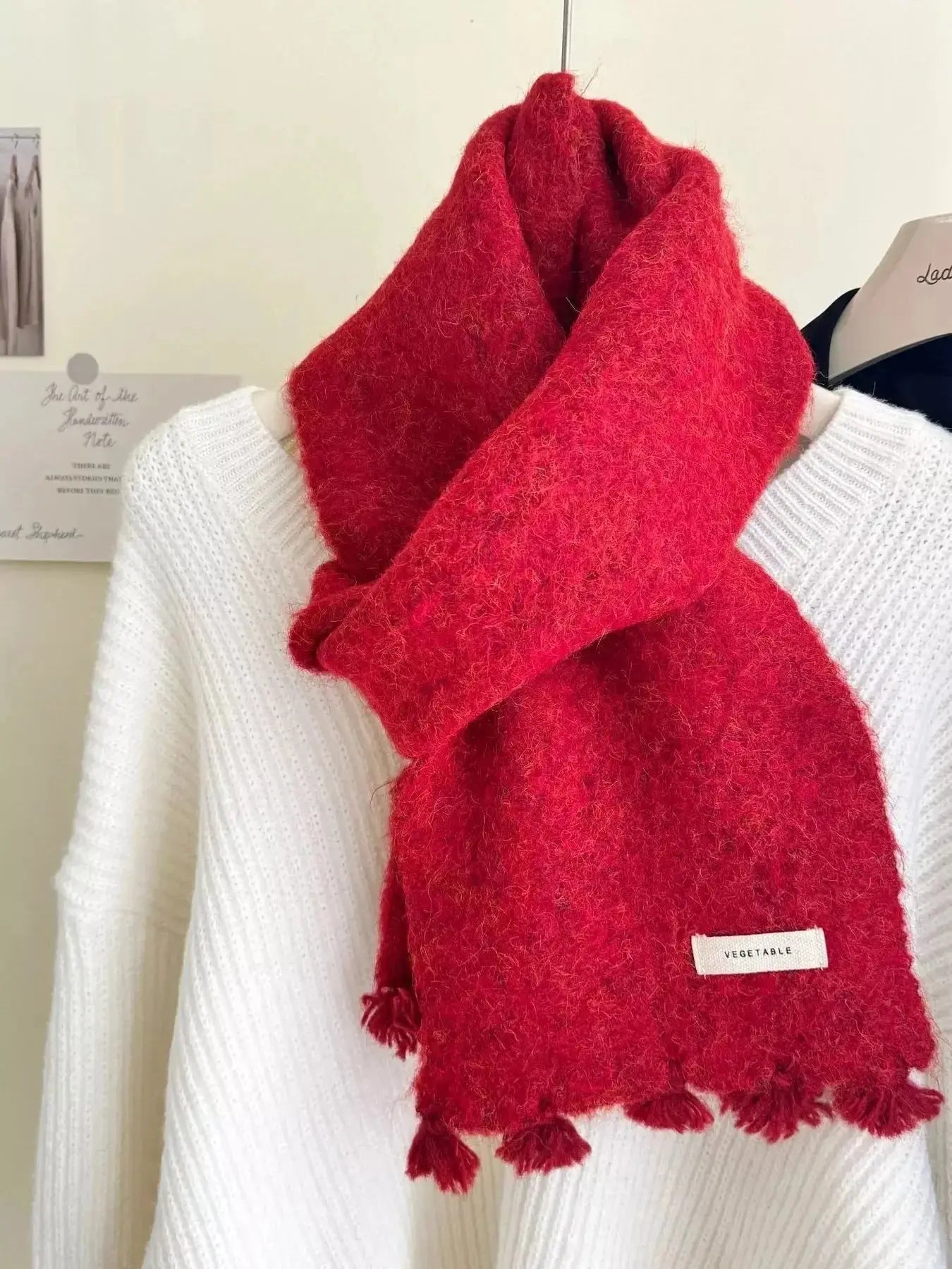 Tassel Knitted Scarf - DaisyDrop 