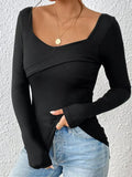 Ribbed Long Sleeve T-Shirt - DaisyDrop 