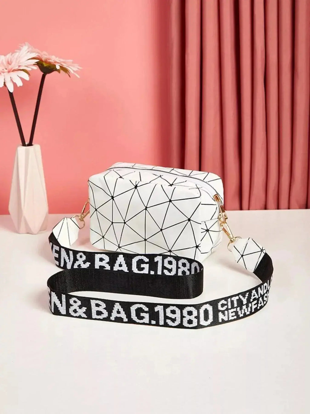 Geometric Pattern Crossbody Bag - DaisyDrop 