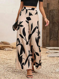 Printed Wide Leg Pants - DaisyDrop 