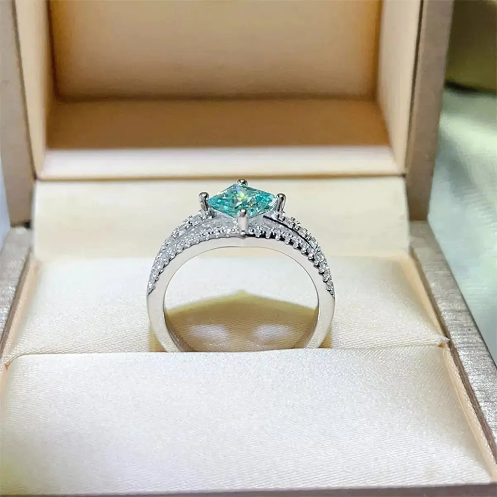 1 Carat Moissanite 925 Sterling Silver Ring - DaisyDrop 