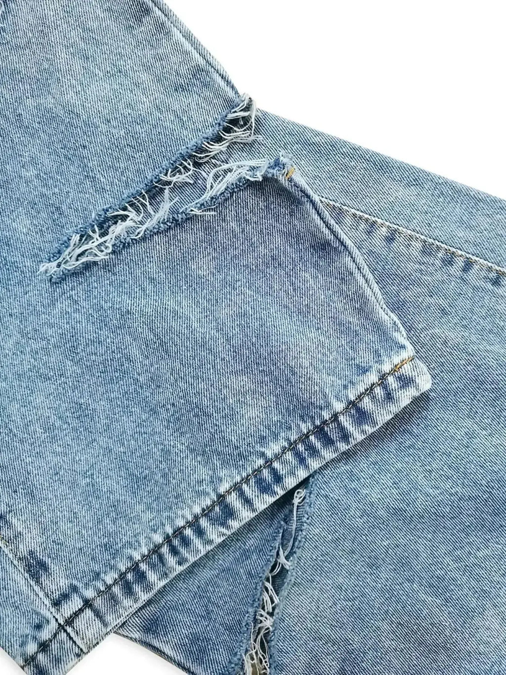 Distressed Wide Leg Jeans - DaisyDrop 