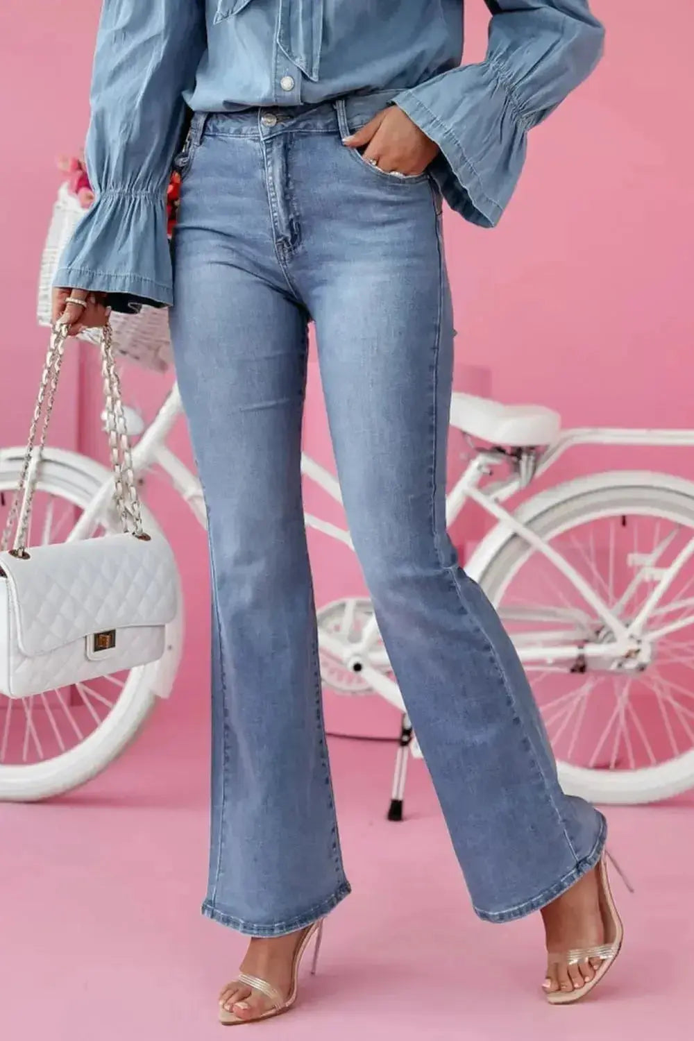 Bootcut Jeans with Pockets - DaisyDrop 