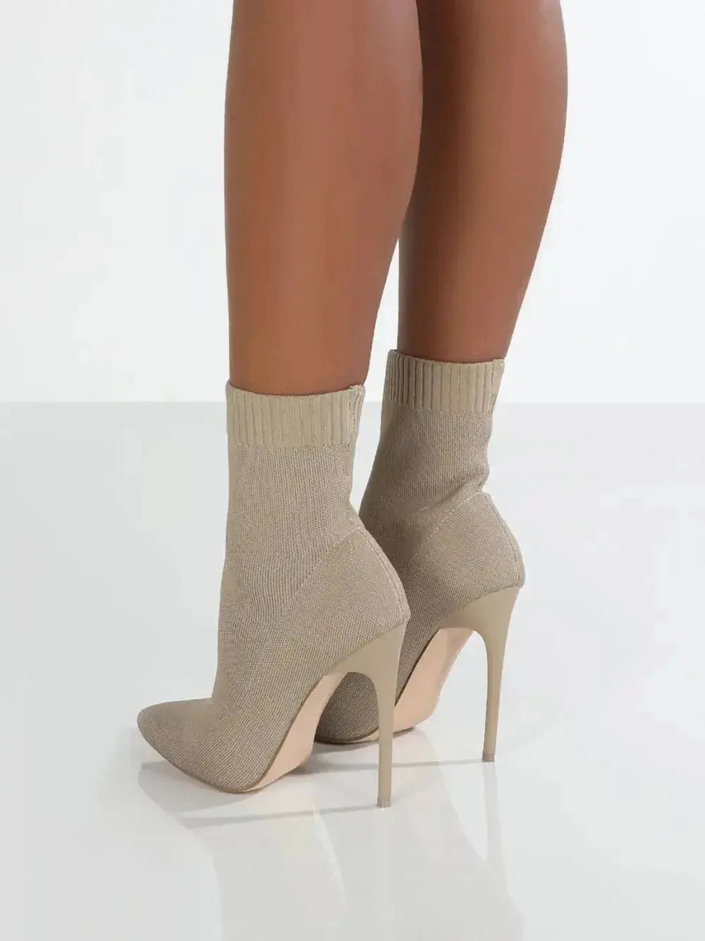 Mesh Point Toe Stiletto Boots - DaisyDrop 