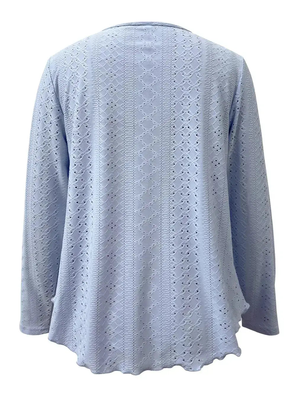 Eyelet Long Sleeve Blouse - DaisyDrop 